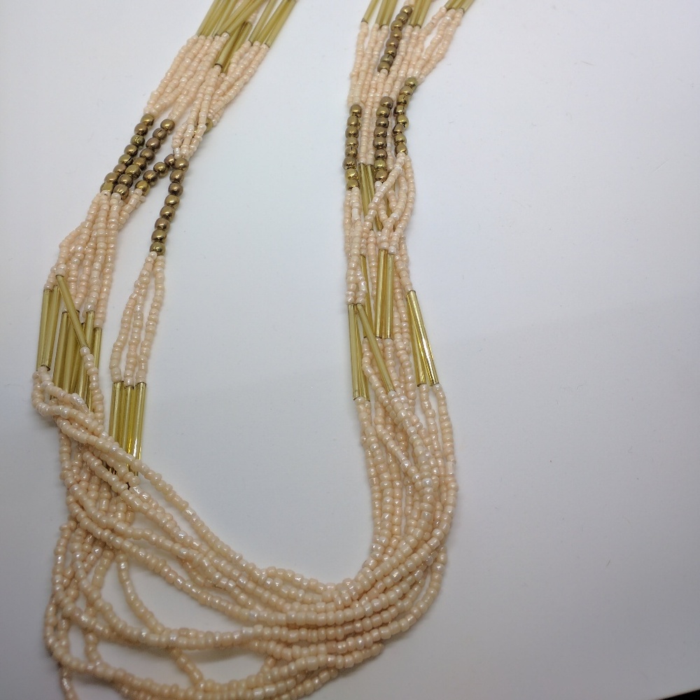Long multi-strand necklace